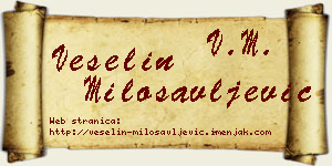 Veselin Milosavljević vizit kartica